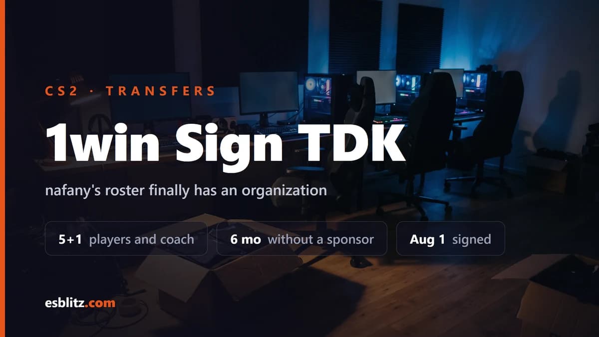 1win Sign TDK Roster: nafany and Ax1Le Finally Have an Org