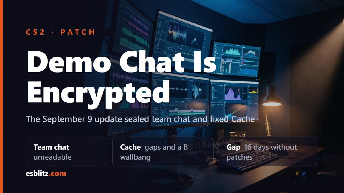 CS2 Patch: Demo Chat Encrypted, Cache Fixes