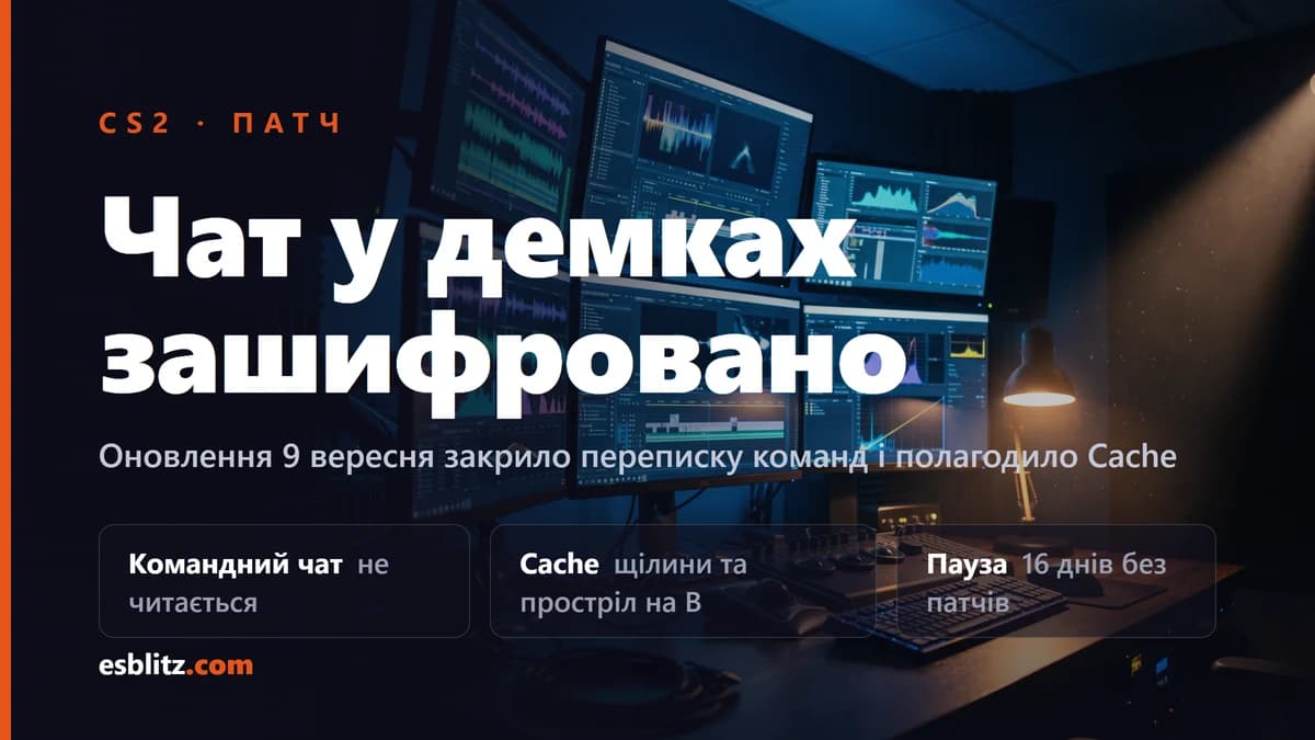 Патч CS2: чат у демках зашифровано, правки Cache