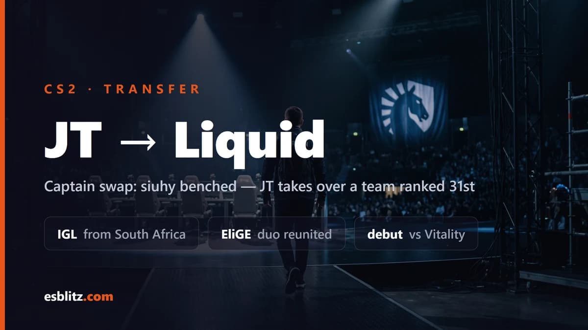Liquid Change Their Captain: JT Officially Takes the Reins