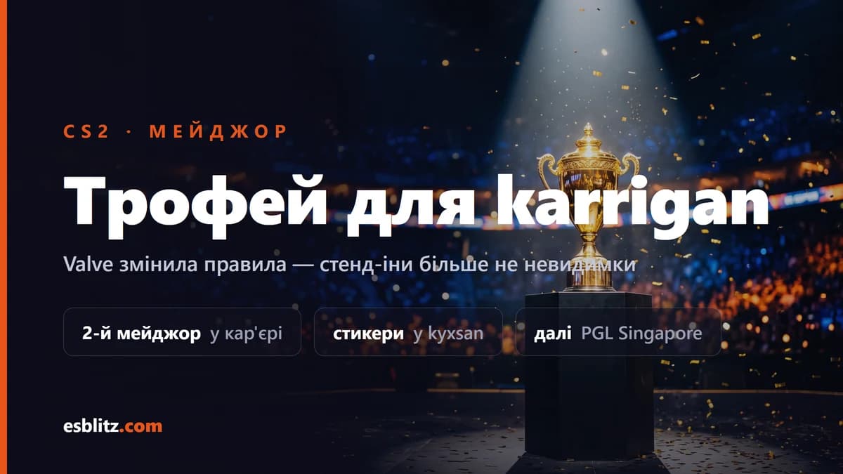 Valve змінила правила: karrigan отримав трофей мейджора