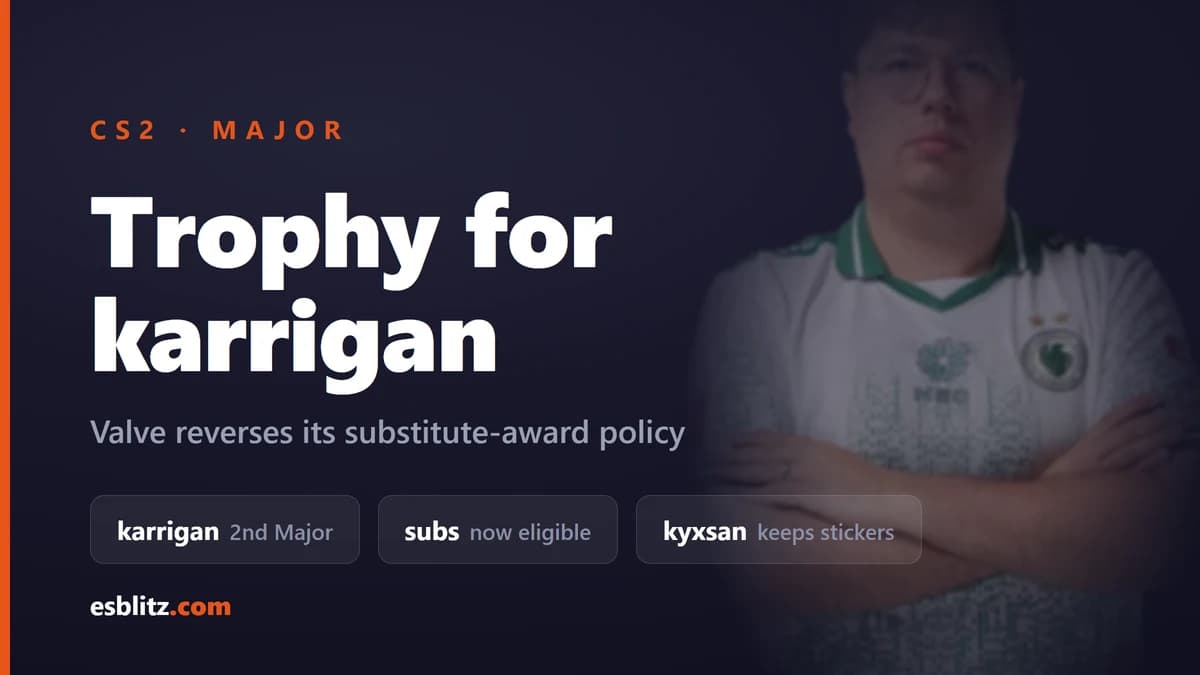 Valve Reverses Policy: karrigan Gets His Major Trophy
