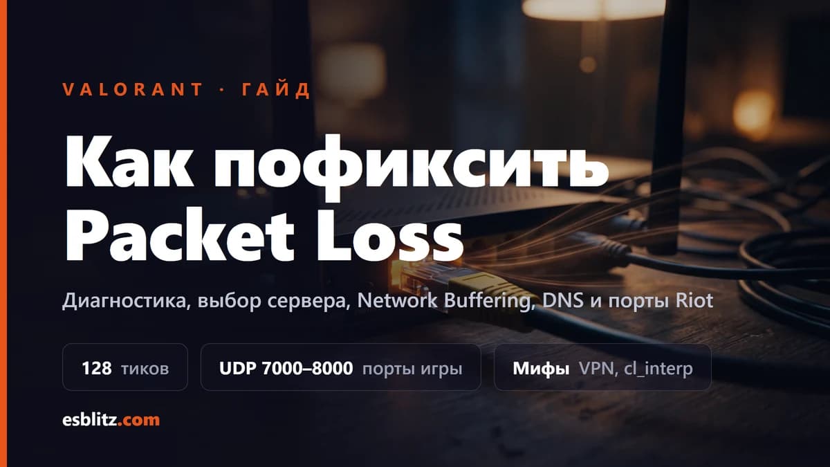 Packet Loss в Valorant: как пофиксить в 2026
