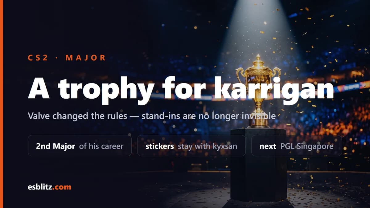 Valve Reverses Policy: karrigan Gets His Major Trophy