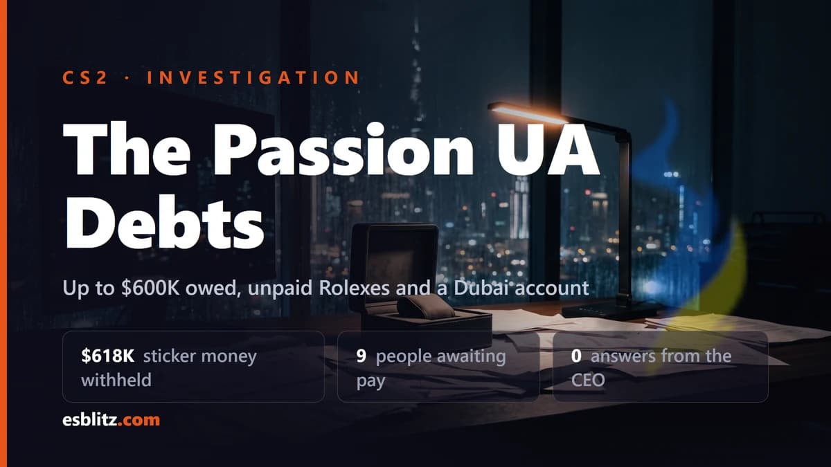 Passion UA Owes Up to $600K: Stickers, Rolexes, Dubai Account