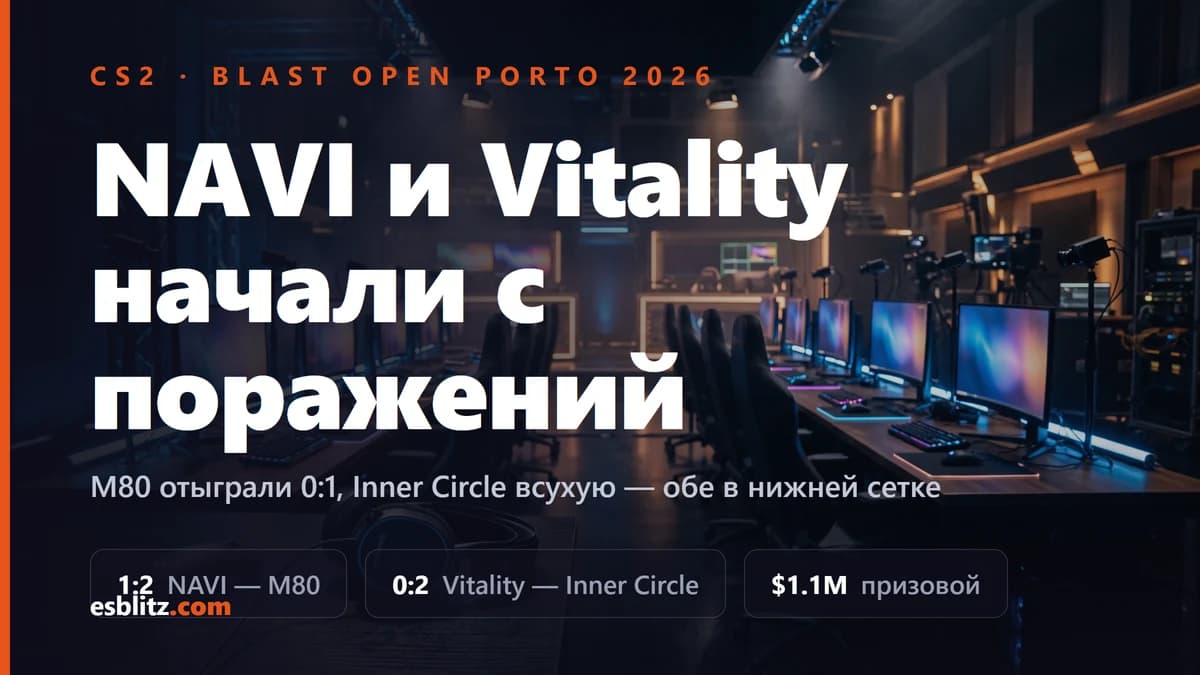 Porto: NAVI и Vitality начали с поражений
