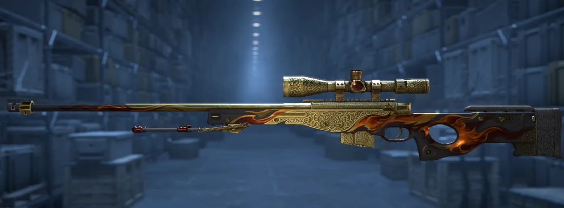 AWP | Sovereign Flame — Covert skin from the CS2 Arabesque collection