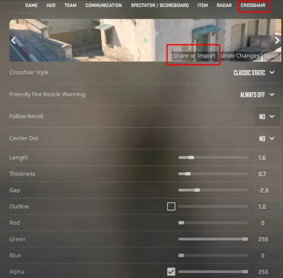 CS2 Crosshair Settings
